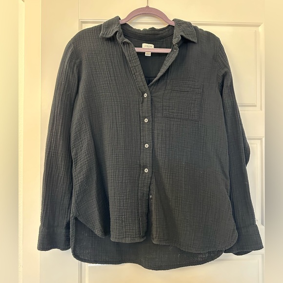 J Crew Gauze Button Up M - Picture 2 of 5